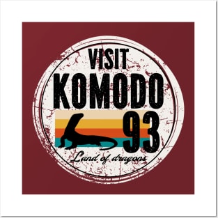 Visit Komodo retro travel Posters and Art